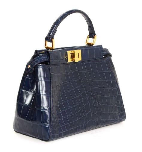 fendi bag crocodile|Fendi peekaboo crocodile.